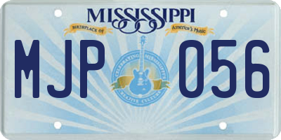 MS license plate MJP056