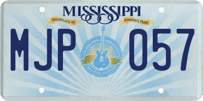 MS license plate MJP057