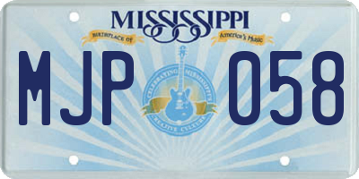 MS license plate MJP058
