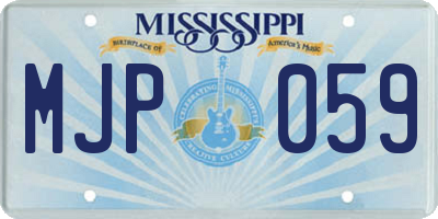 MS license plate MJP059