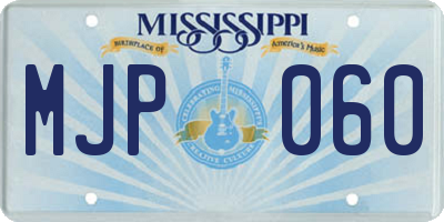 MS license plate MJP060