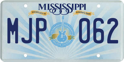 MS license plate MJP062