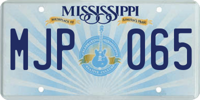 MS license plate MJP065