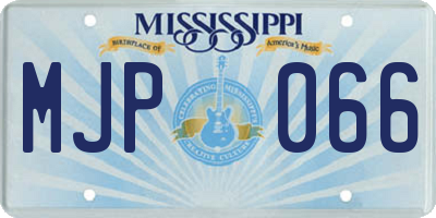 MS license plate MJP066