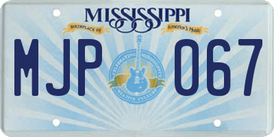 MS license plate MJP067