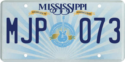 MS license plate MJP073