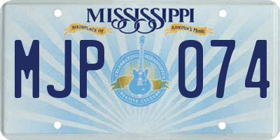MS license plate MJP074