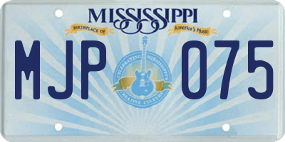 MS license plate MJP075
