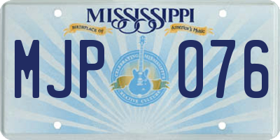 MS license plate MJP076