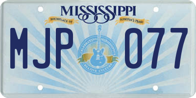 MS license plate MJP077
