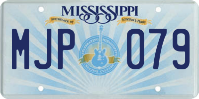 MS license plate MJP079