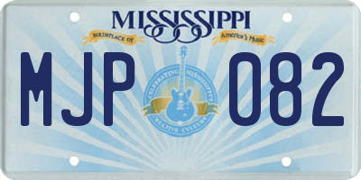 MS license plate MJP082