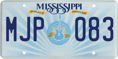 MS license plate MJP083