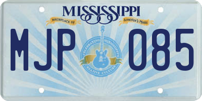 MS license plate MJP085