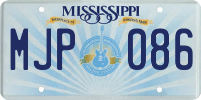 MS license plate MJP086