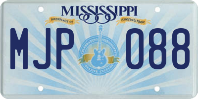 MS license plate MJP088