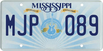 MS license plate MJP089