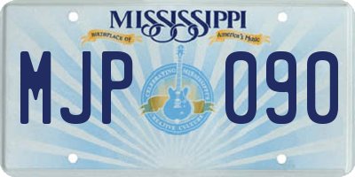 MS license plate MJP090