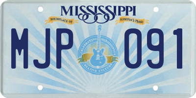 MS license plate MJP091
