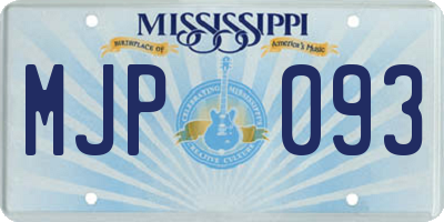 MS license plate MJP093