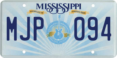 MS license plate MJP094