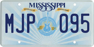 MS license plate MJP095
