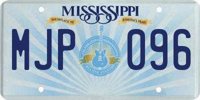 MS license plate MJP096
