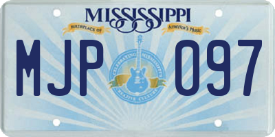 MS license plate MJP097