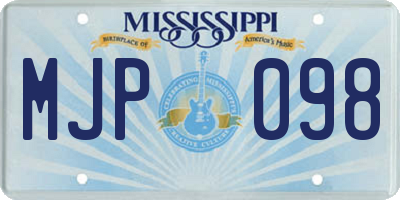 MS license plate MJP098