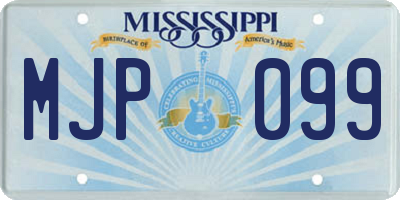 MS license plate MJP099