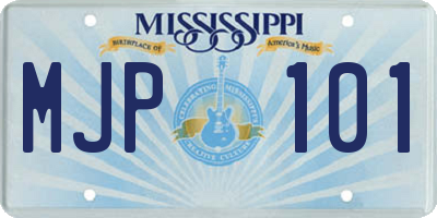 MS license plate MJP101