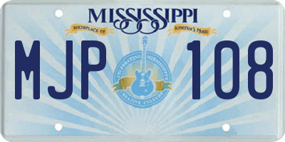 MS license plate MJP108