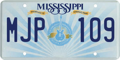 MS license plate MJP109