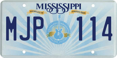 MS license plate MJP114