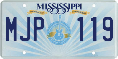 MS license plate MJP119