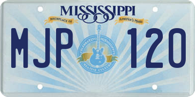 MS license plate MJP120