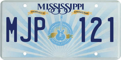 MS license plate MJP121