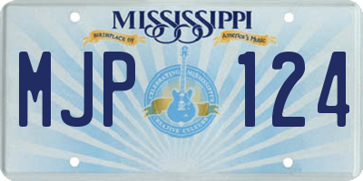 MS license plate MJP124
