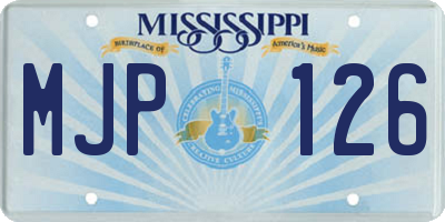 MS license plate MJP126