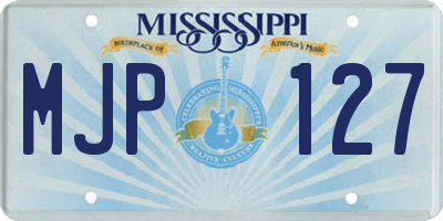 MS license plate MJP127