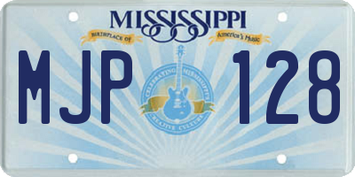 MS license plate MJP128