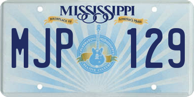 MS license plate MJP129