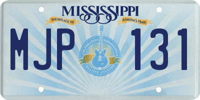 MS license plate MJP131