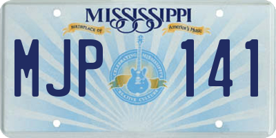 MS license plate MJP141
