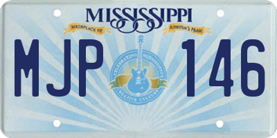 MS license plate MJP146