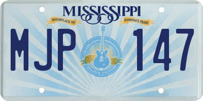 MS license plate MJP147
