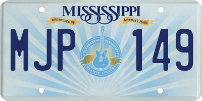 MS license plate MJP149