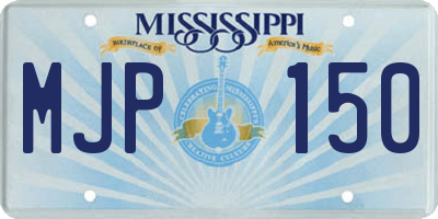 MS license plate MJP150