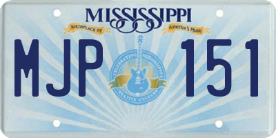 MS license plate MJP151