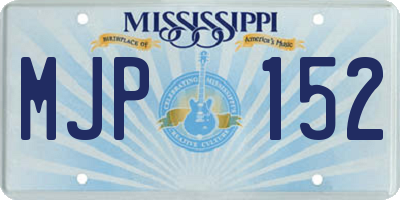 MS license plate MJP152